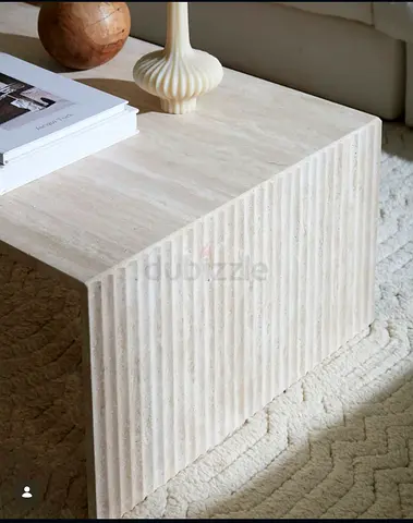 Travertine coffee table