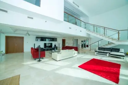 Huge balcony master bathroom in penthouse