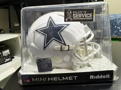 Official NFL Dallas Cowboys Riddell "Salute to Service" Speed Mini Helmet 🏈🇺🇸