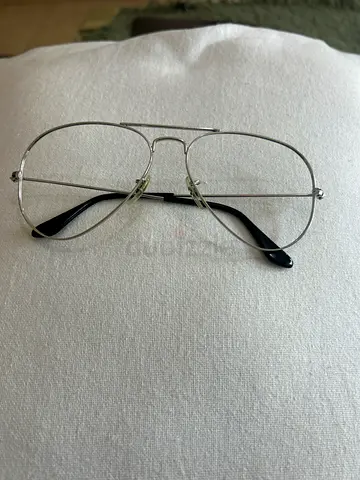 Genuine ray ban  Silver metal prescription eyeglass frames – classic aviator style