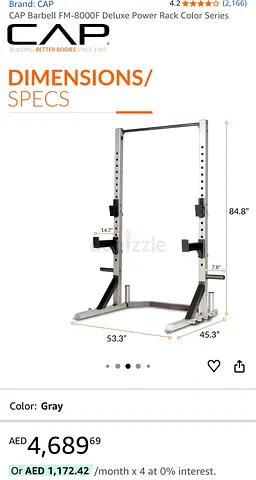 CAP Deluxe Power Rack + 3-in-1 Plyo Jump Box | Excellent Condition