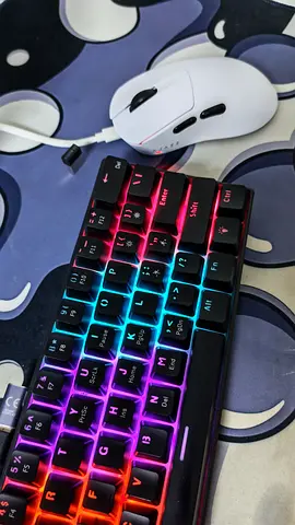 Compact RGB Gaming Keyboard + White Gaming Mouse - Good Condition