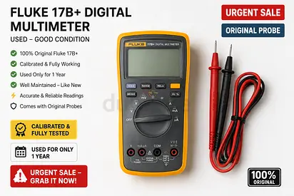 Fluke 17B+ Digital Multimeter — Calibrated, Fully Tested, Good Condition