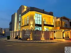 Corner villa in Ajman | Al Yasmin area | 6 main rooms, majlis, 2 halls, roof | Freehold ownership fo