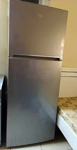 Used Beko Top-Freezer Refrigerator - Silver, Good Working Condition