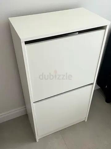 Shoe cabinet with 2 compartiments IKEA white