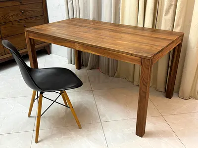 Crate and barrel Wooden Study Desk With Drawers