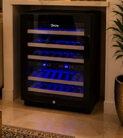 Terim wine fridge beverage cooler dual temperature zone TERBC50DZ