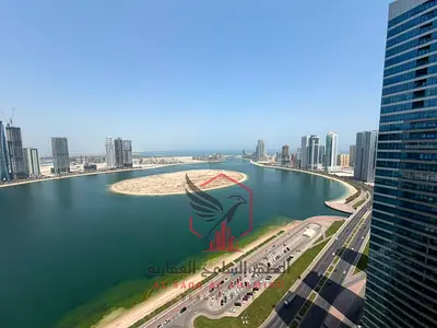 Spacious 2 Master Bedroom Apartment for Annual Rent in Al Khan Sea View Maid Room Free AC Free Parking Free Gym Spacious Layout Free Maintenance Centr