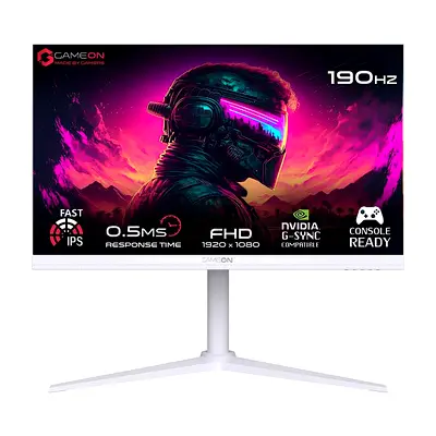 Gameon 27 inch Monitor Arctic Pro Series Gaming Monitor - 190Hz, GOA27FHD190IPS