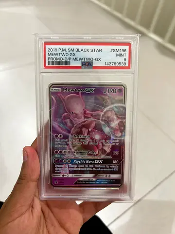 Graded pokemon card - mewtwo GX - PSA 9