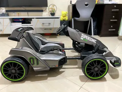 Kids Two-Seater Pedal Go-Kart - 'SuperSonic' with Trailer/Passenger Seat
