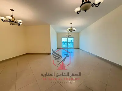 3 غرف وصالة مع باركن مجاني وشهر مجاني وإطلالة بحرية على كورنيش المجاز وبحيرة خالد وغرفة خادمة ماستر وجيم ومسبح بالمجاز 3 مقابل مسرح المجاز