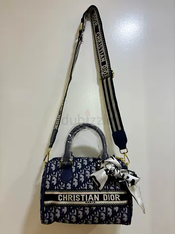Christian Dior mini Book Tote style navy monogram shoulder bag with strap OFFER !