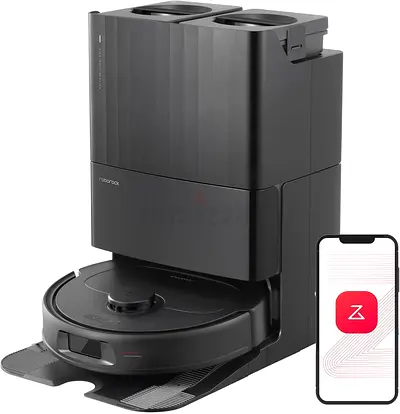 roborock Qrevo S Robot Vacuum and Mop 7,000Pa Powerful Suction Black