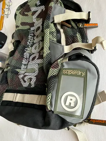 Superdry camo backpack / sling bag in good condition