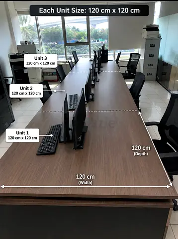 Office Workstations - Set of 3 (Used, Good Condition) capacity 10users