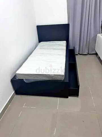 Ikea Single bed with IKEA mattress 90×200cm and 2 storage drawers underneath
