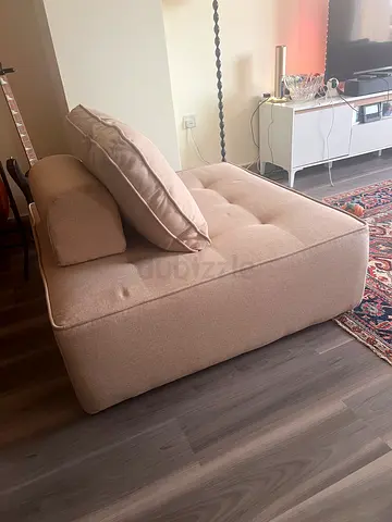 Light beige seater fabric sofa - new condition