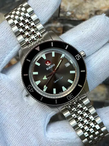 Rado Captain Cook Black Dial Stainless Steel Men's Watch