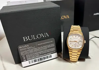 Men's Bulova Gold Tone Automatic Watch with Box