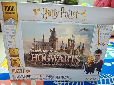 Harry Potter 1000-piece Hogwarts Jigsaw Puzzle (MINISO) - Like New
