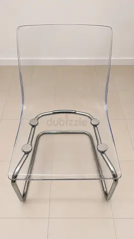 4chairs, transparent/chrome plated