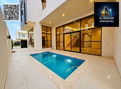 Modern villa with swimming pool, electricity, water, and air conditioning. Freehold ownership. Duba