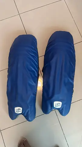 Pair of BAS leg guards with blue color cove r protector (used)