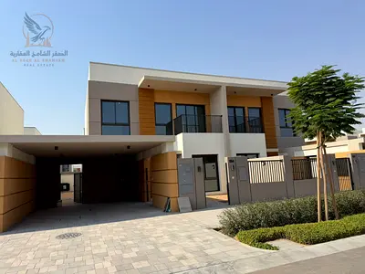 Annual rental in Ajman Villa in Al Amerah at Azha Community with five bedrooms maid room two parking spaces swimming pool gyms children play area spor