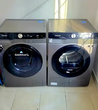 Samsung wifi model 9kg washer 9kg dryer separate set almost in new condition