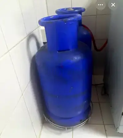 Two Blue LPG Gas Cylinders - Good Condition