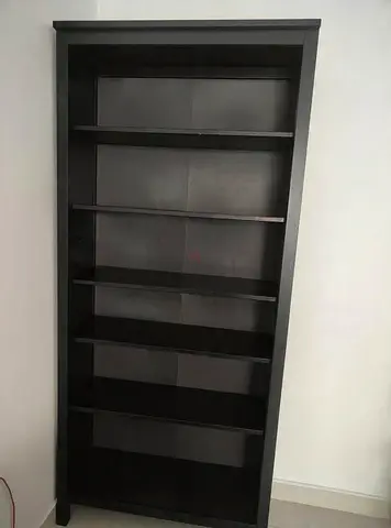 Tall Black 6-Shelf Bookcase / Bookshelf - Good Condition