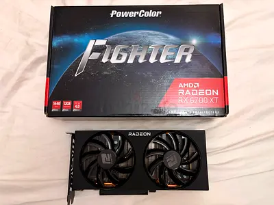 PowerColor Fighter AMD Radeon RX 6700 XT GPU - Good Condition