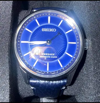 Seiko Presage 145th anniversary limited edition Automatic Watch with Blue posaline Dial
