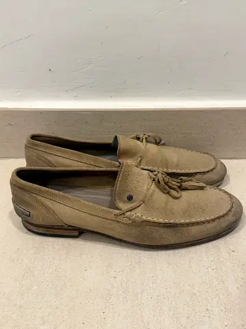 Diesel Beige suede men's loafers - normal used