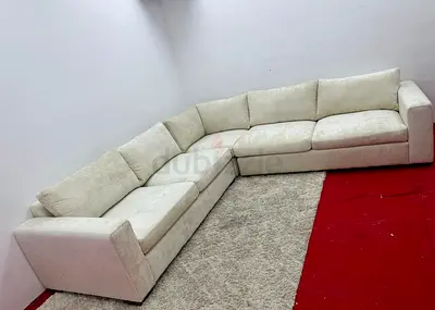 Pottery barn beige color corner sofa for sale
