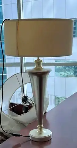 1 tall lamp and 1 medium lamp