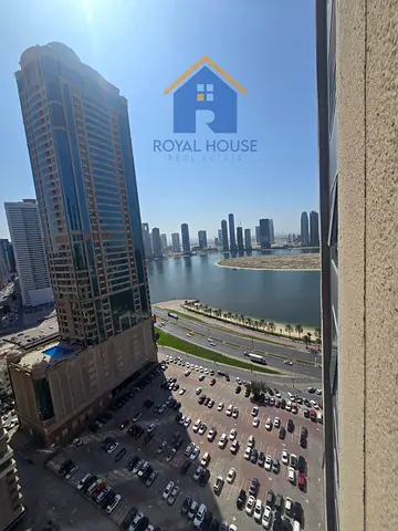 For sale: A distinctive apartment in Al Khan, within the Riviera Tower, boasting an open view of Al Khan Lake and the canal. Featuring high-end finish