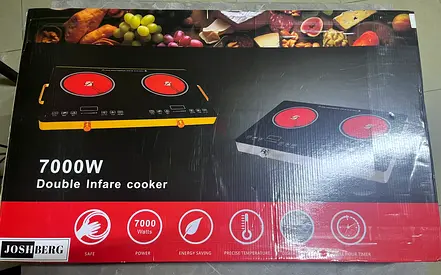 Joshberg 7000W Double Infrared Cooker - Twin Hot Plates (Unused in box)