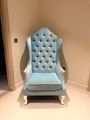 Blue velvet chair