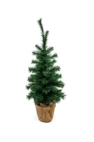 Artifical Christmas tree with base burlap sack