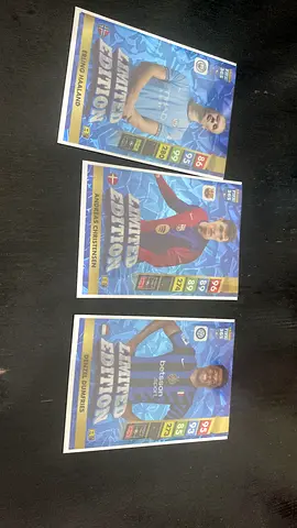Set of 3 Limited Edition Football Trading Cards (Haaland, Christensen, Dumfries)