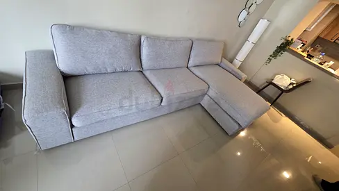 Ikea kivik L Shape Sofa Gray Excellent Condition