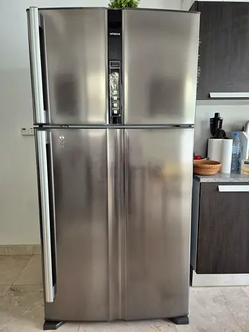 Stainless Steel Double Door Refrigerator - Hitachi R-V990PUK1K - Good Condition