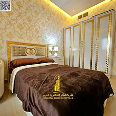 Furnished studio apartment with balcony, very high-end furniture, for monthly rent in Ajman - Al Nua
