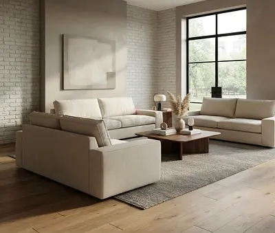 Elegant Living Room Collection
Premium-quality sofa set with a clean, modern design. Available in 2,