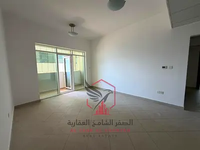 Sea view, larger two-bedroom apartment with built-in wardrobes, storage room, and large balcony. Master bedrooms available for rent in Al Majaz 1.