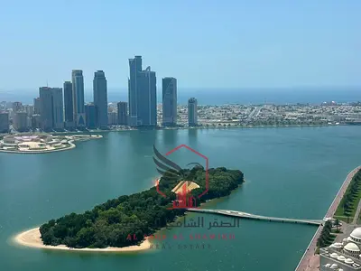 Full Sea View Spacious 3 Bedroom Hall Free AC Paid by Landlord Free Parking Free Gym Pool Maid Room First Row on Khalid Lake