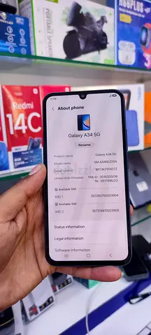 SAMSUNG A34(5G) ,, 8 GB RAM,, 128 GB STORAGE, TRA UAE VERSION DUAL SIM